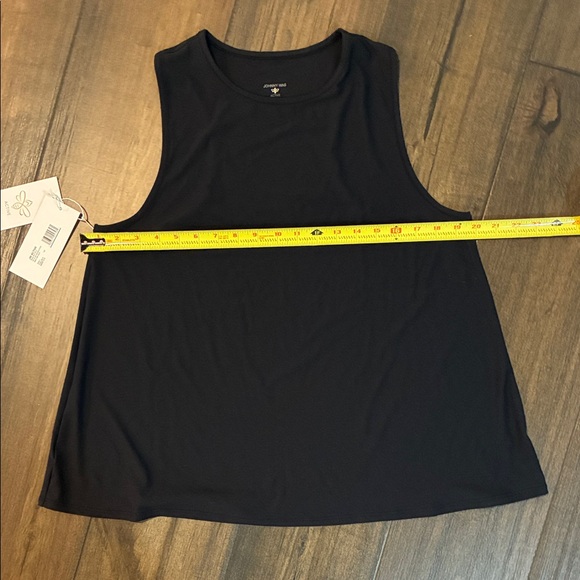 Johnny Was BEE ACTIVE HIGH NECK ACTIVE SWING TANK Large NWT Black Sleeveless - Picture 7 of 11